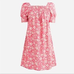 Jcrew pink floral dress